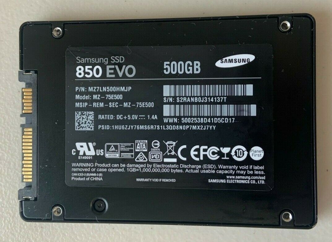 Samsung 850 EVO 500GB, Internal, 2.5 inch (MZ-75E500B/AM) SSD solid state HDD