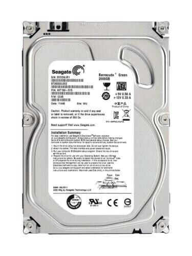 SEAGATE LP ST2000DL003 2TB SATA HARD DRIVE P/N:9VT166-301 F/W:CC32