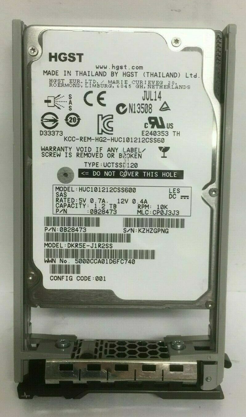 1.2TB 10K SAS 2.5" SAS 6G HARD DRIVE Fits DELL SERVER  R630 R710 R720 Server HDD