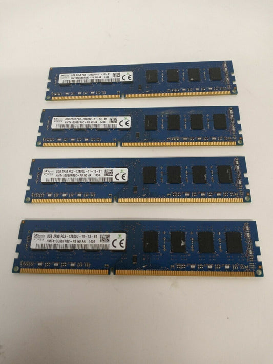 SK Hynix 32GB (4x8GB) 2Rx8 PC3-12800U-11-13-B1  DDR3 RAM desktop PC dell HP