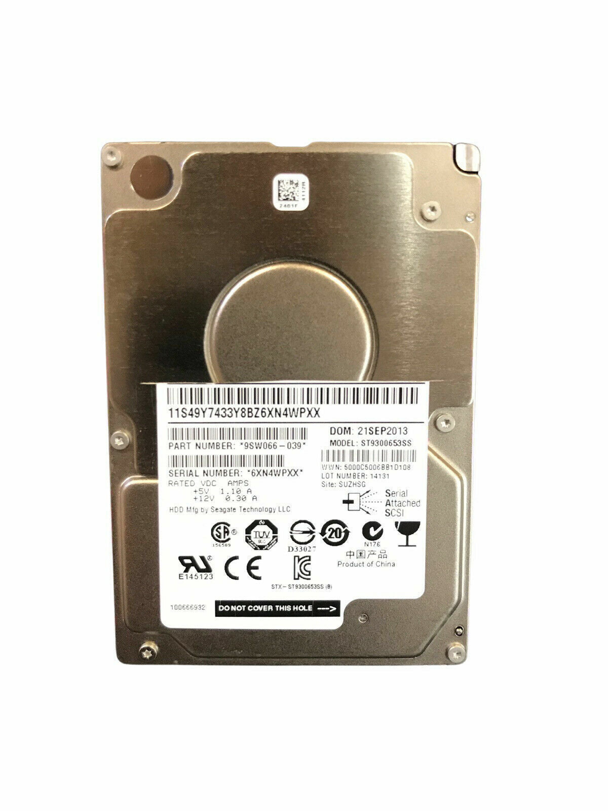 00Y2428 IBM ST9300653SS 2.5" 15K RPM 300GB SAS Hard Drive 9SW066-039 HDD hard
