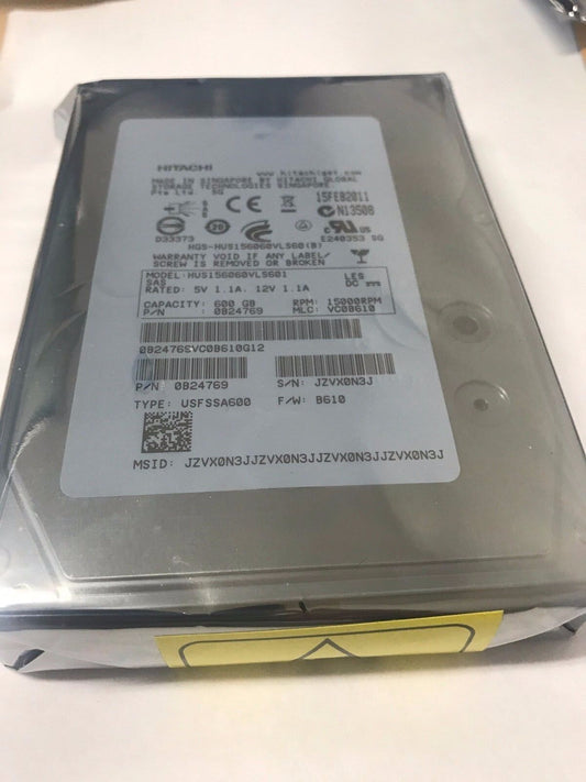 600GB 15K SAS 3.5" Internal Hard Drive 0B24769 HUS156060VLS601 15K600 enterprise