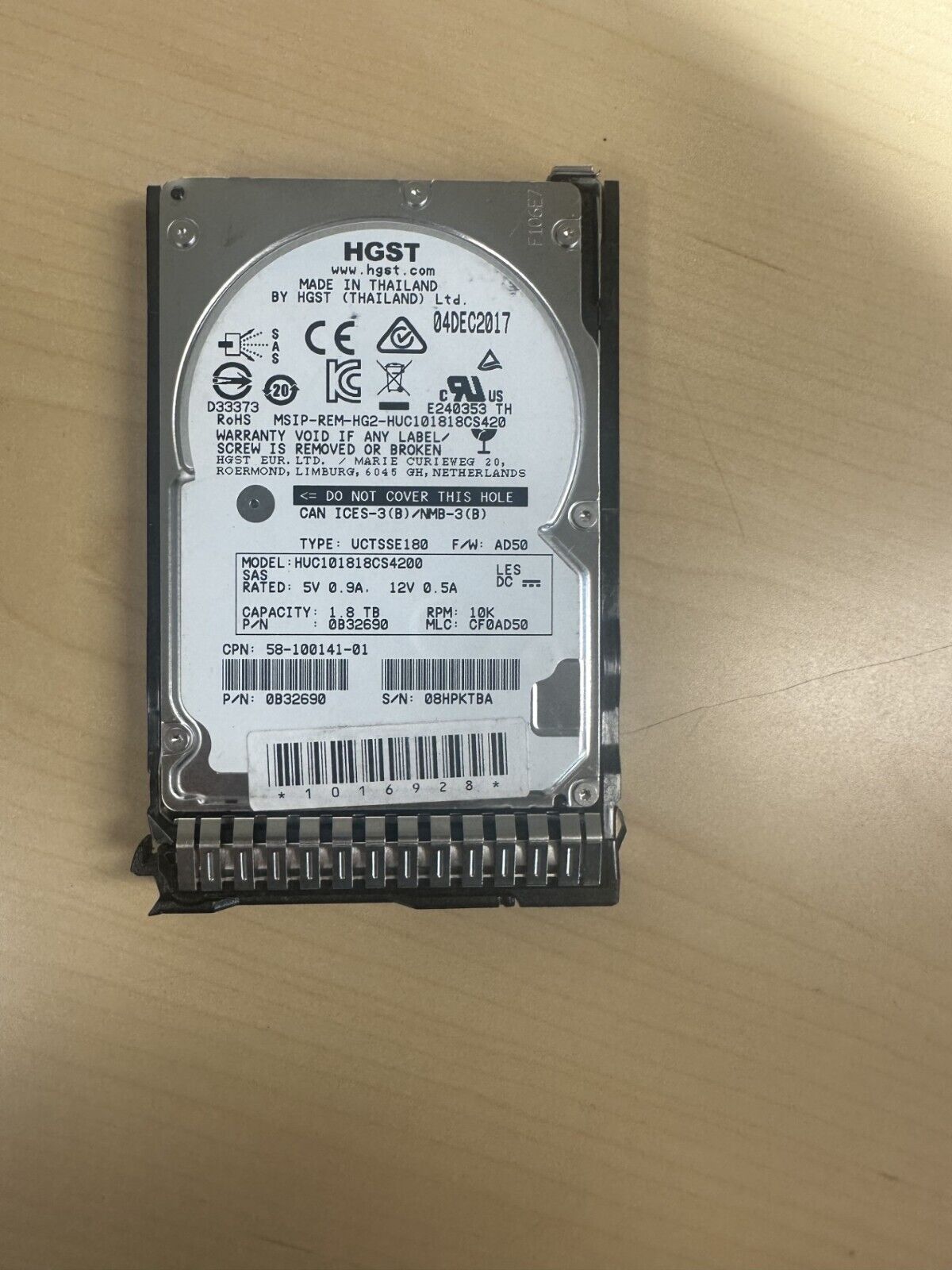 1.8TB 10K SAS 2.5" 12G Server Hard Drive Fits HP DL360 DL380 Gen8 G8 Gen9 G10