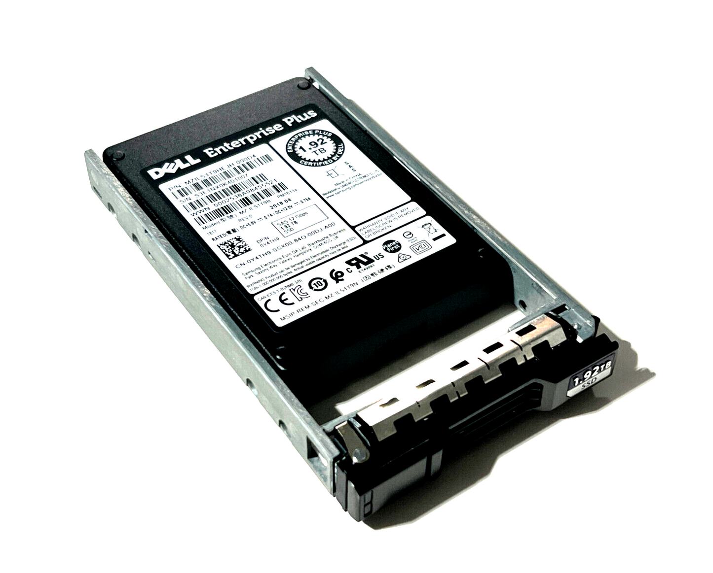 Y4TH9 DELL COMPELLENT 1.92TB 12GBPS 2.5" SSD SAS HARD DRIVE W/TRAY 0Y4TH9
