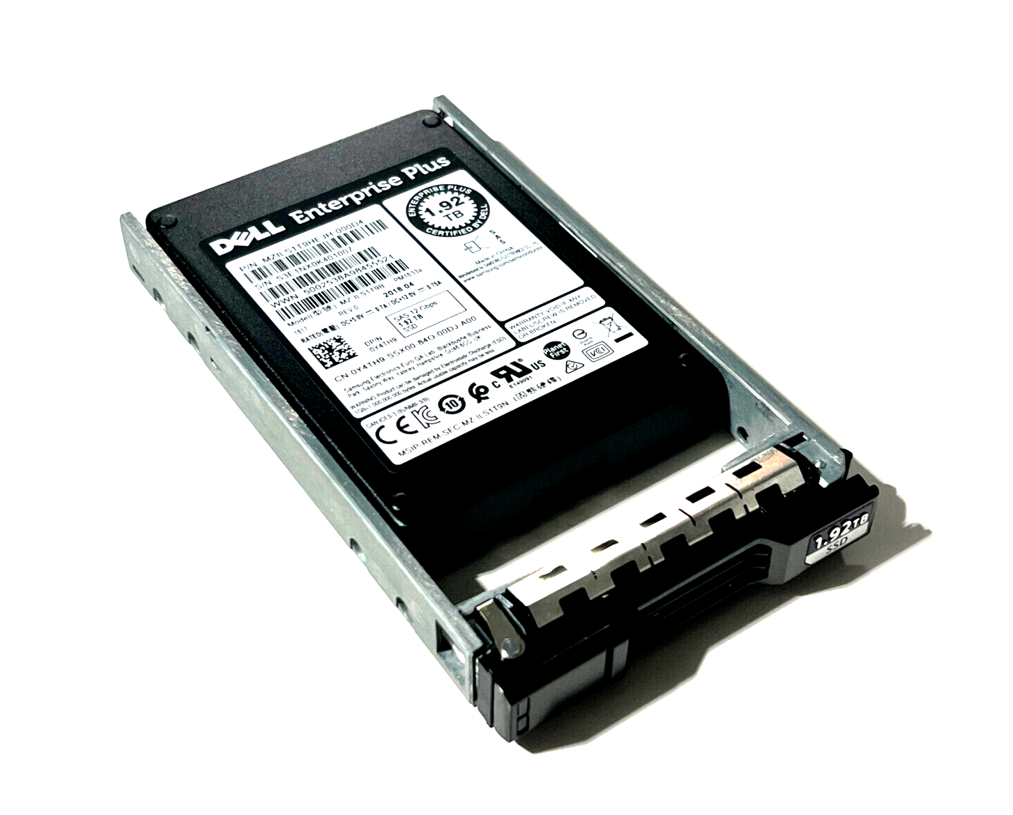 Y4TH9 DELL COMPELLENT 1.92TB 12GBPS 2.5" SSD SAS HARD DRIVE W/TRAY 0Y4TH9