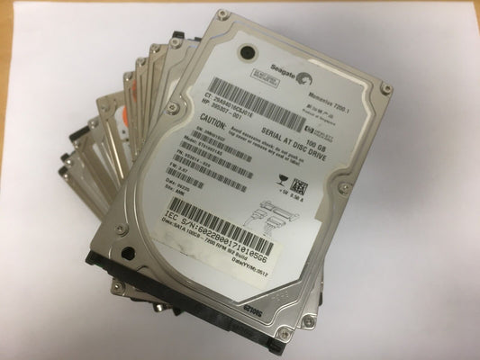 Lot of 10 100GB 5400/7200RPM 2.5" Assorted SATA Hard Drives WD HITACHI SEAGATE