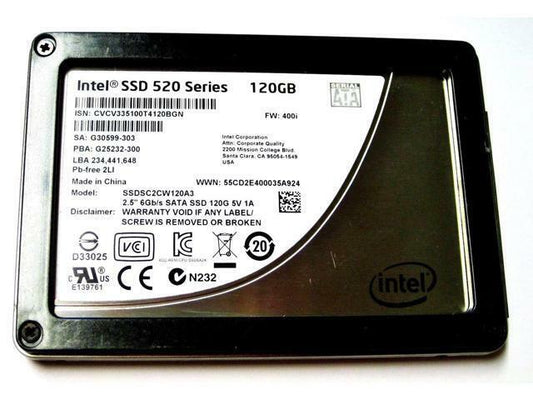 Intel 120GB 520 Series 2.5" Laptop Solid State Drive enterprise SSD hard drive 