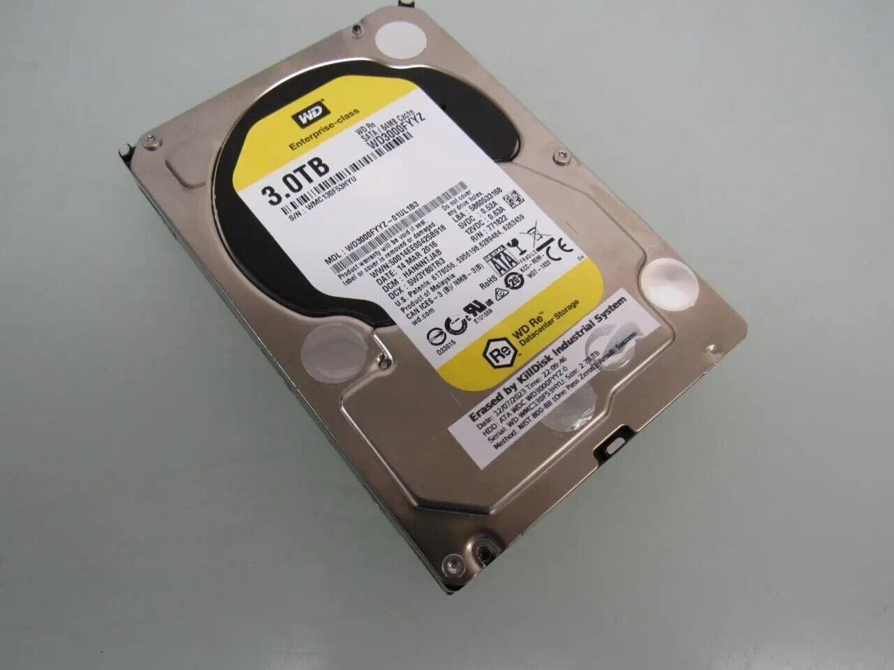 WD3000FYYZ Western Digital RE 3TB 7200RPM SATA 6Gbps 64MB 3.5" HD hard drive WD