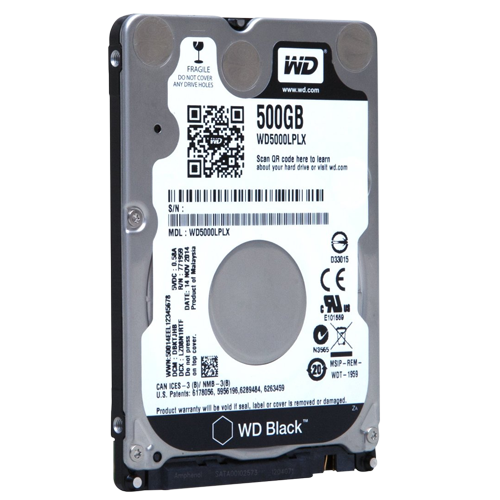 Western Digital Black 500GB 7200RPM 32MB SATA 6GB/s 2.5" HDD WD5000LPLX gaming