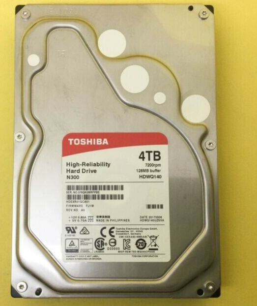 Toshiba N300 NAS 4TB 7.2K SATA 6Gb/s 3.5" HDD HDWQ140