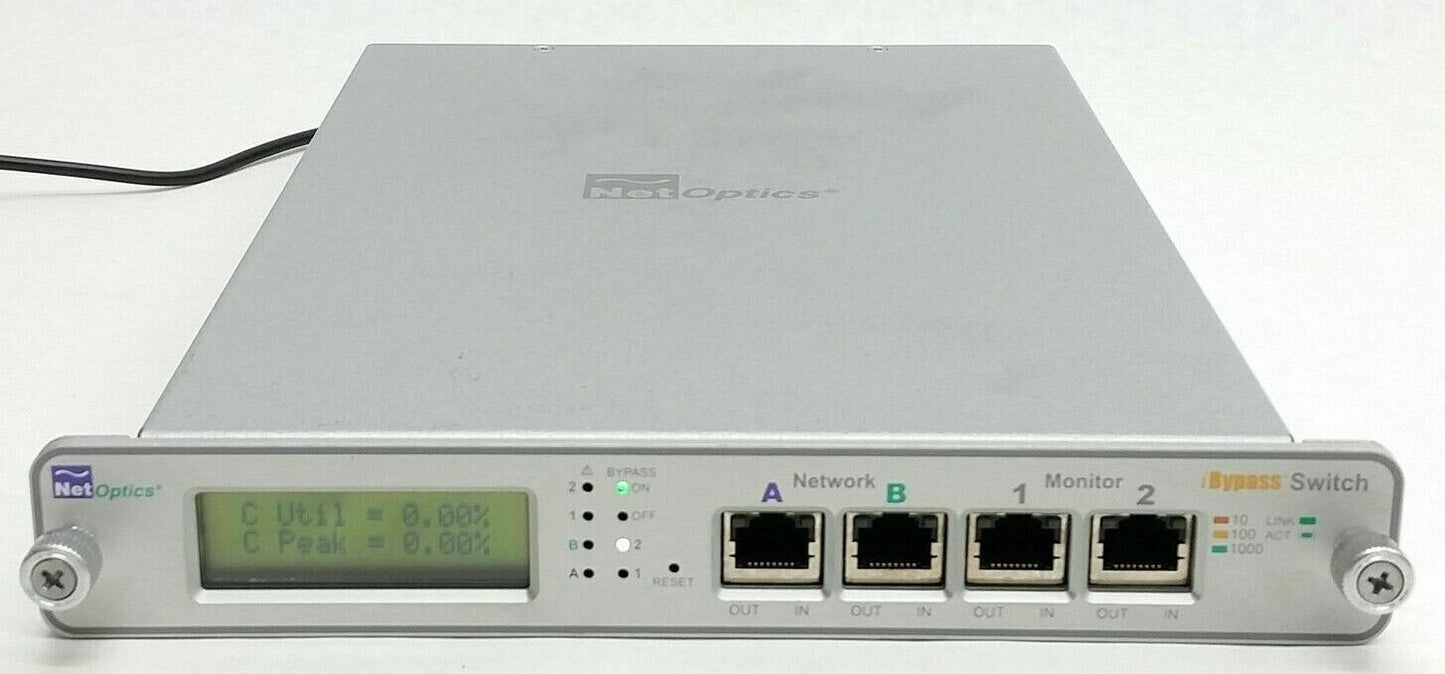 NET OPTICS IBP-HBCU3 iBYPASS SWITCH HB 10/100/1000BASET CU GIGABIT +HEARTBEAT