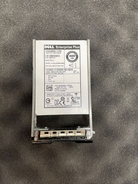 W6460 Dell Compellent 400GB SAS 2.5''-3.5'' 6Gbps SSD HUSSL4040BSS600 0W6460