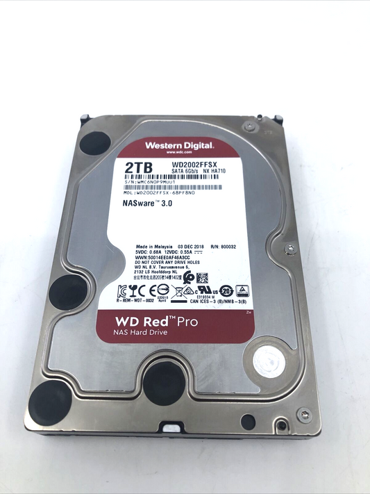 Western Digital Red Pro 2TB NAS 7.2K 6Gb/s SATA 3.5" WD2002FFSX NASware 3.0