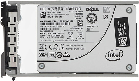 Intel 480GB SSD 2.5" SATA Model: SSDSC2KG480G7R DP/N: 0P7KTJ dell HDD hard drive