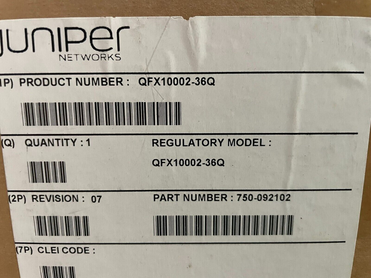 NEW OPEN BOX Juniper QFX10002-36Q QFX Series Switch 36 ports 750-092102