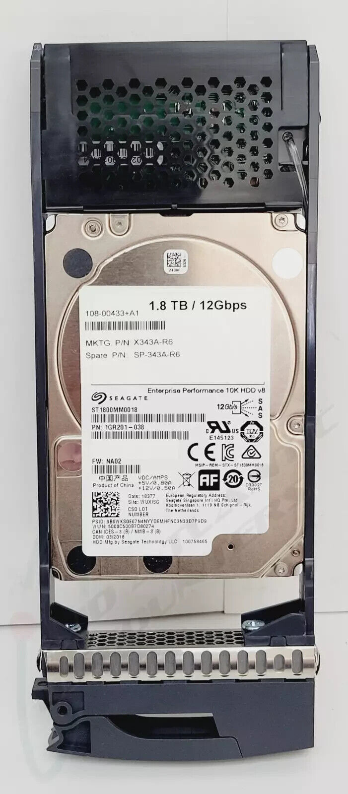 Seagate X343A-R6 1.8TB 10K 12Gbps SAS 2.5" HDD Hard Drive