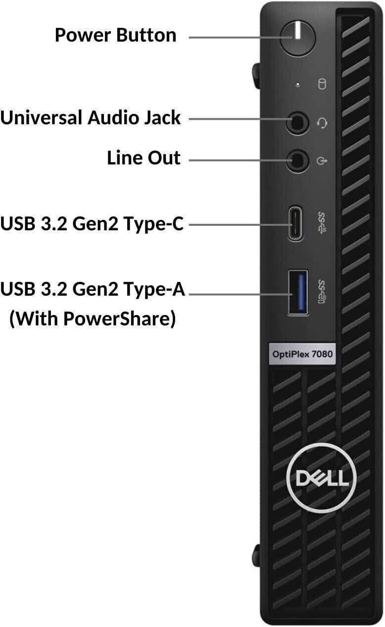 Dell OptiPlex 7080  Micro Desktop,Intel i5-10500T 32GB NEW 1TB Wins 11 Pro PC