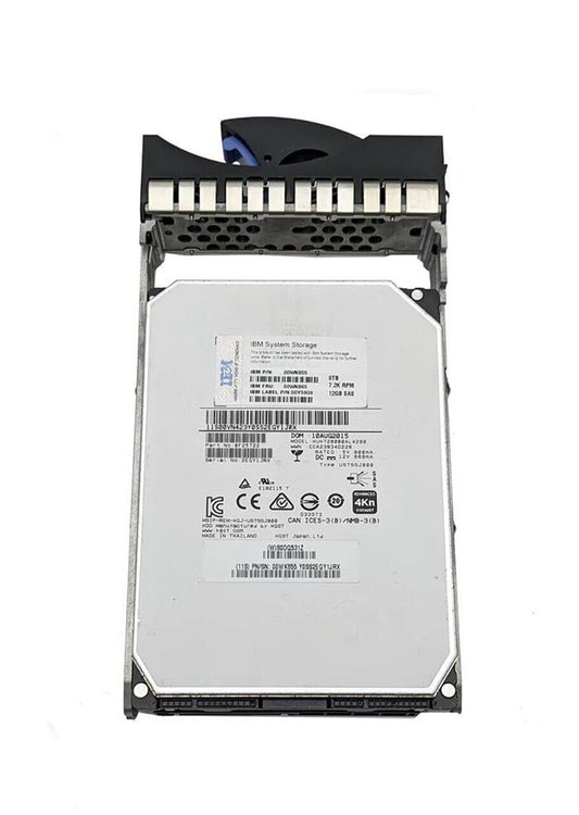 IBM 00WK865 8TB NL SAS 7.2K 3.5" HDD  Tray 00WK855 00Y5909 nearline hard drive