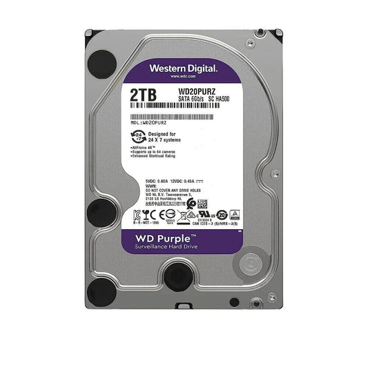 Western Digital WD20PURZ 2TB 3.5” SATA Surveillance Hard Disk Drive WD purple