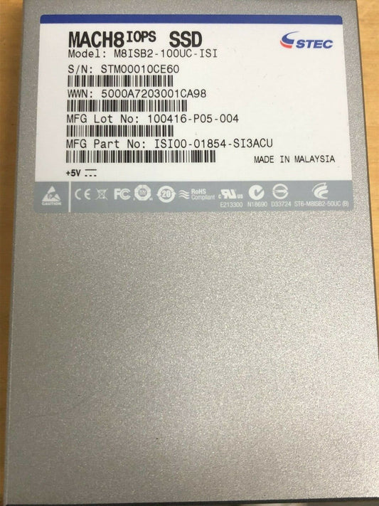 100GB MACH8 IOPS SSD DRIVE M8ISB2-100UC-ISI ISI00-01854-SI3ACU