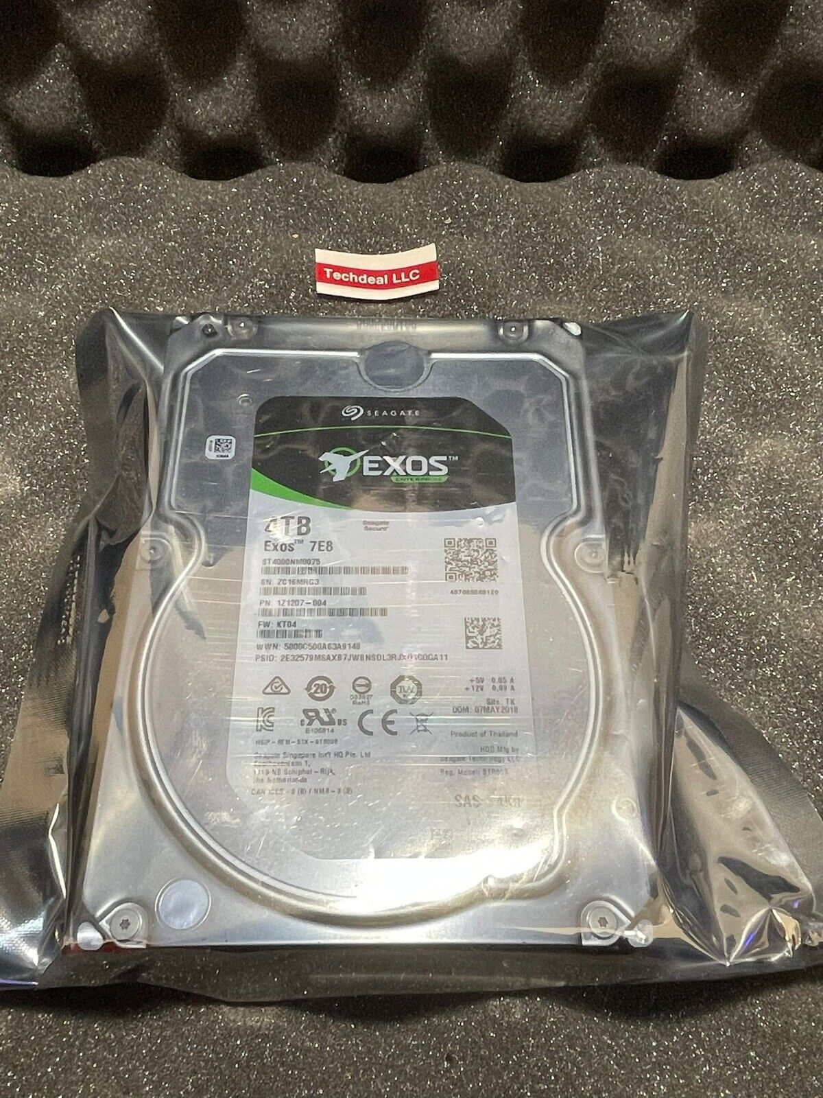 Seagate EXOS ST4000NM0075 SAS 4TB 3.5  Drive P/N: KT04 hard drive HDD