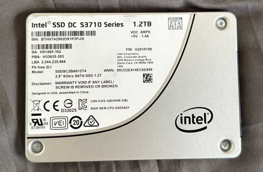 Intel SSD DC S3710 1.2TB 2.5" SATA 6Gb/s Internal SSD SSDSC2BA012T4