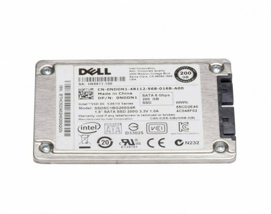 Intel 0NDDN1 200GB SSD 1.8" SATA Model: SSDSC1BG200G4R DP/N: NDDN1 Micro ultra