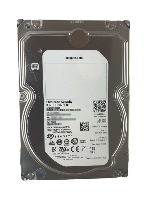 SEAGATE ST4000NM0065 3.5" 4TB 7.2K SAS 12Gbps 128MB Server Hard Drive HDD v5 SED