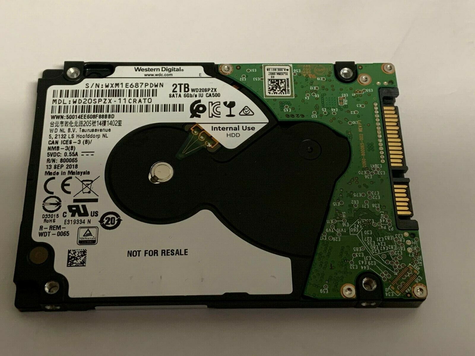 PCB WD20SPZX-75UA7T0 Western Digital WD 2TB SATA 50014EE608F88BBD