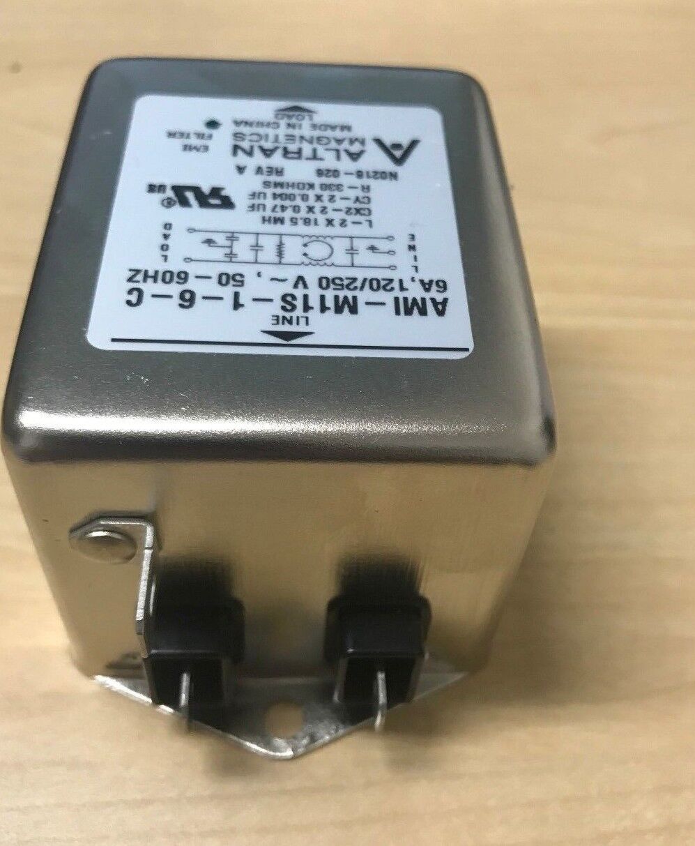 EMI NOISE FILTER  Power Line Filter RFI 50Hz/60Hz 6A 250VAC Quick Connect  NEW