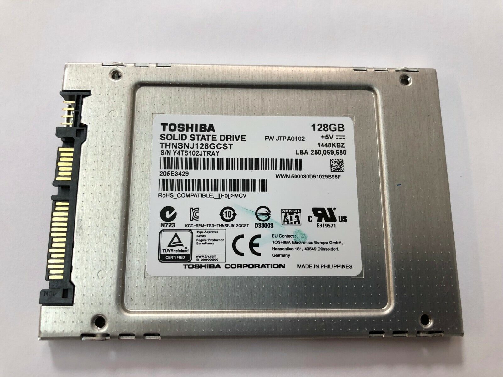 Toshiba Q Pro 2.5" 128GB SATA III Solid State Drive SSD THIN 7MM dell HP lenovo