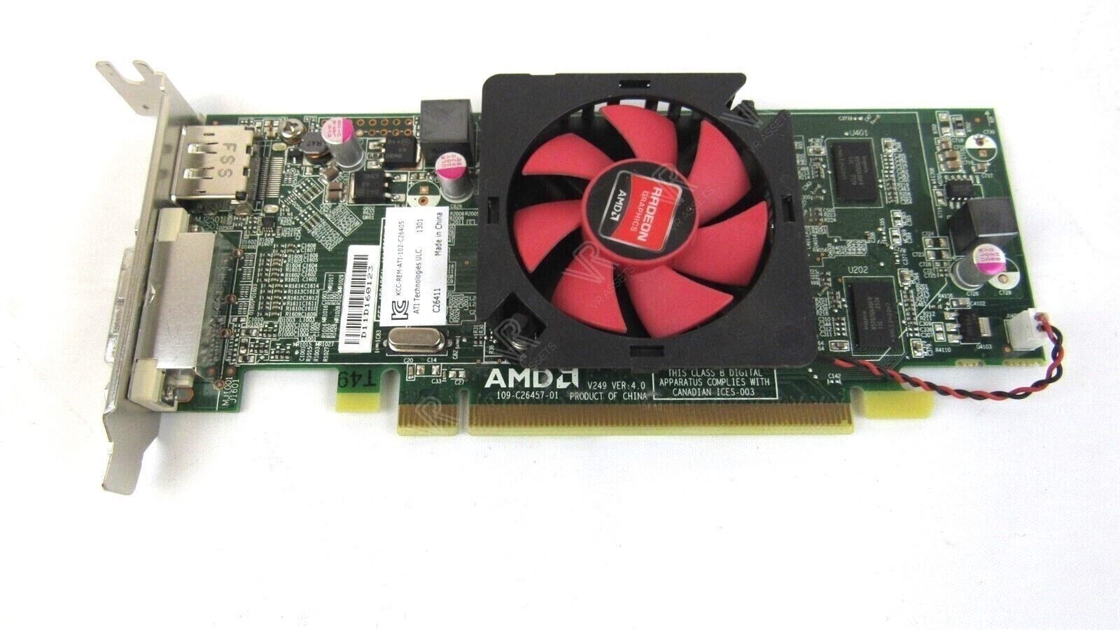 Dell AMD Radeon HD6450 1GB GDDR3 DVI Displayport Low Profile Video Card 0WH7F