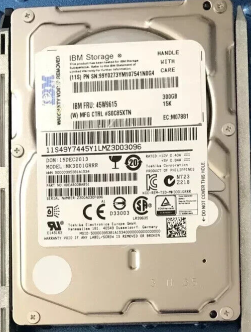 lot 10 IBM 45W9615 300GB 15K SAS HDD 2.5" Hard Drives 9zz066-039 st9300553ss HDD
