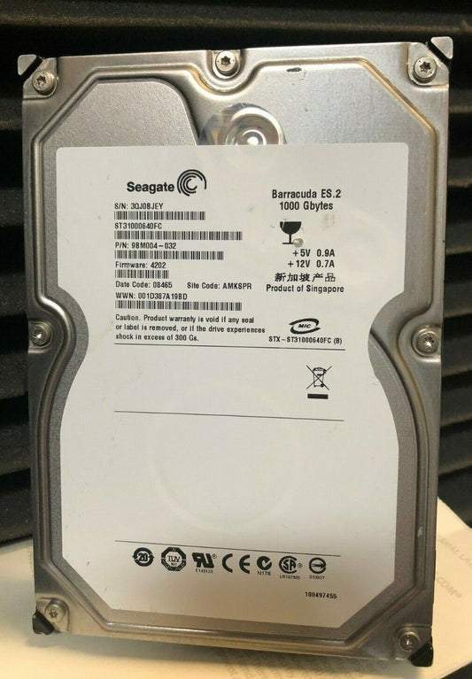 SEAGATE ST31000640FC 1TB FATA 7.2K FC Fibre Channel HDD 9BM004-032 Barracuda ES2
