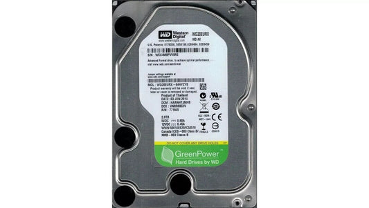 Western Digital 2TB 3.5" SATA HDD 5.4K 6Gb/s WD20EURX-64HYZY0