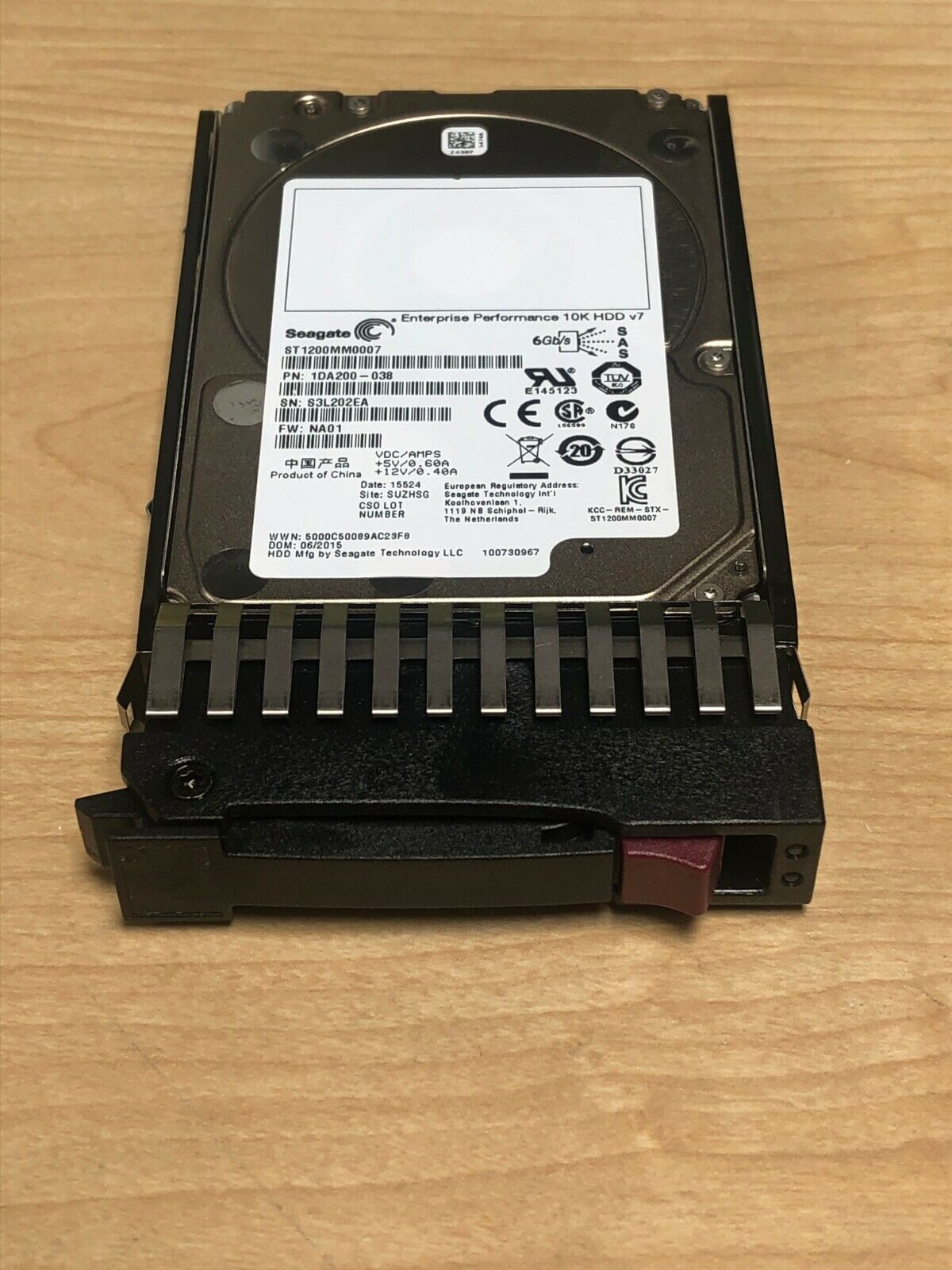 1.2TB 10K SAS 2.5" 6G Server Hard Drive for Fits HP DL360 DL380 DL385 G5 G6 G7