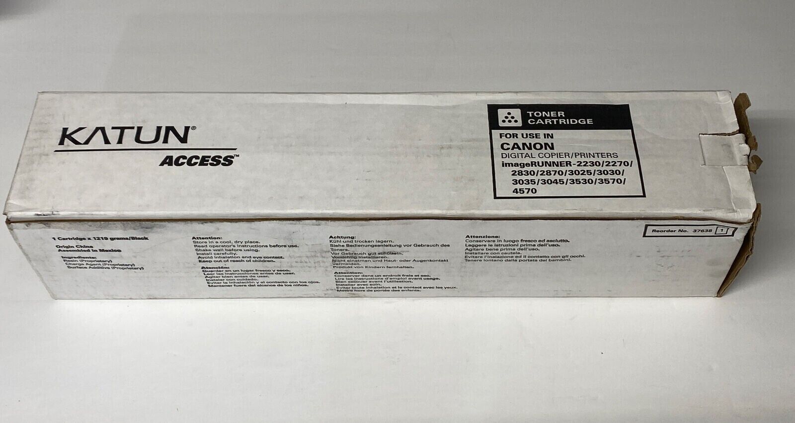KATUN ACCESS 37638 BLACK TONER CARTRIDGE FOR CANON IMAGERUNNER MODELS New