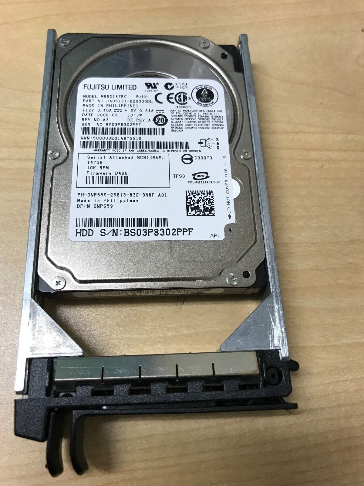 dell NP659 0NP659 MBB2147RC CA06731-B20300DL 146GB 10K SAS 2.5" hard drive
