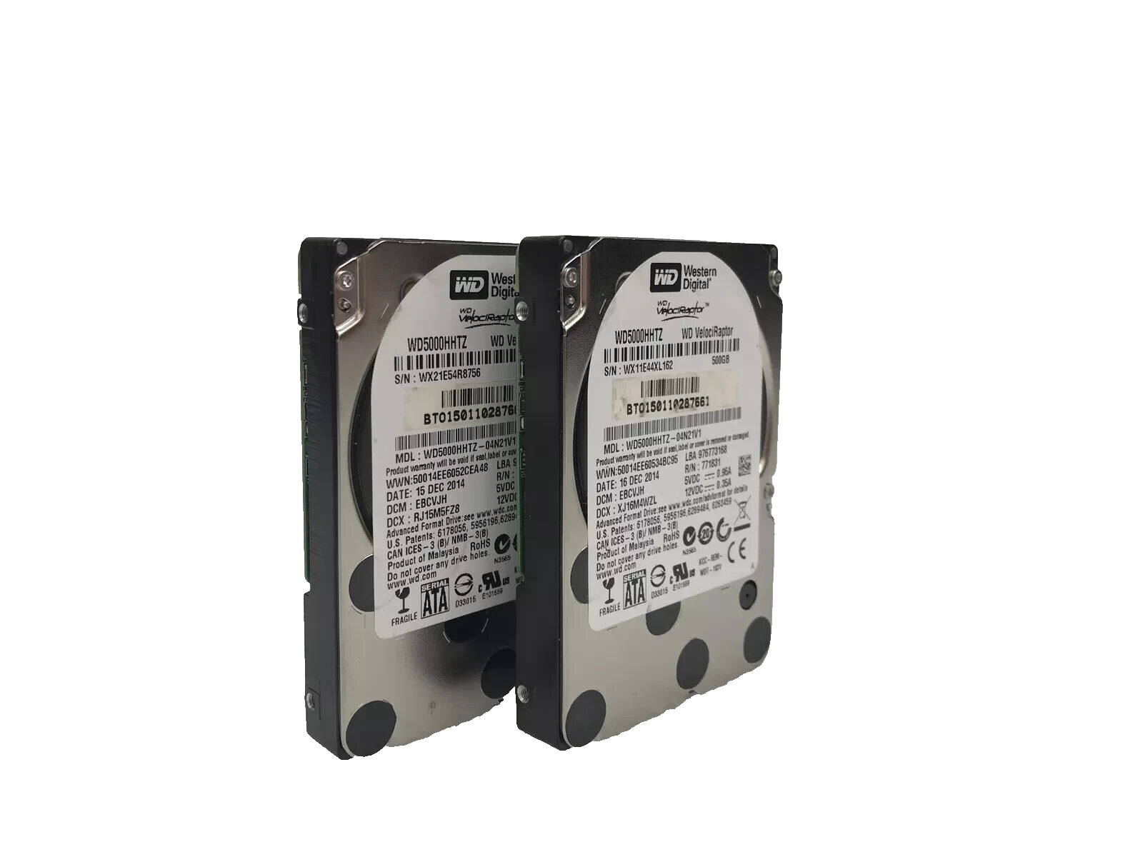 Lot of 2 WDC WD5000HHTZ 500GB 2.5" SATA Hard Disk Drive HDD Grade A