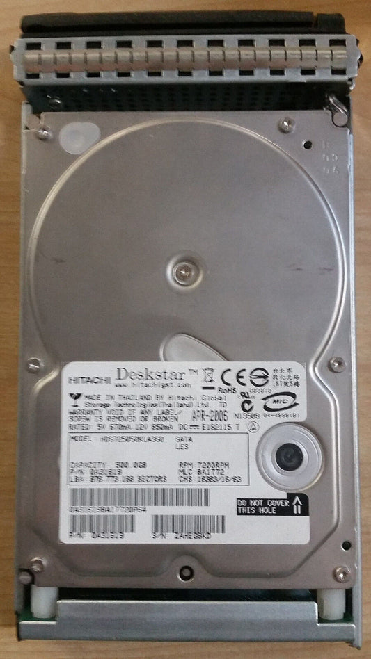 Hitachi Deskstar HDS725050KLA360 500 GB, Internal, 7200 RPM Sata 3.5" TRAY