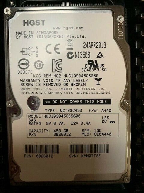 HP 703242-001 450Gb 10K RPM SAS DC3 FCH