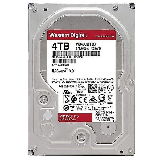 Western Digital 4TB Red Pro NAS Internal Hard Drive HDD - WD4003FFBX , SATA 6GB