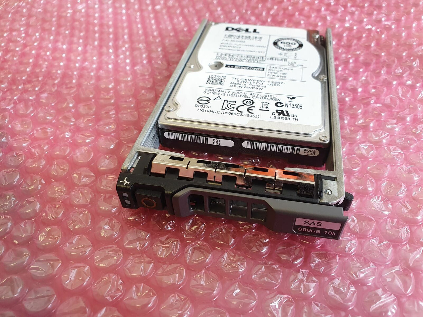 Dell 600GB 2.5'' SFF SAS 6G 10K Hard Drive 08WP8W 8WP8W R730 R630 PowerVault