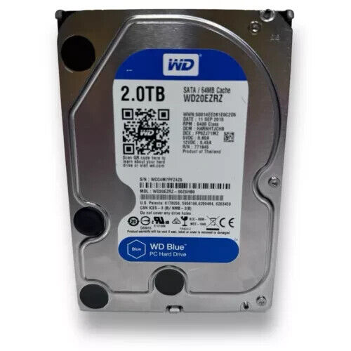 Western Digital WD20EZRZ-00Z5HB0 2TB SATA 3.5" HDD 5400RPM WD Blue hard drive