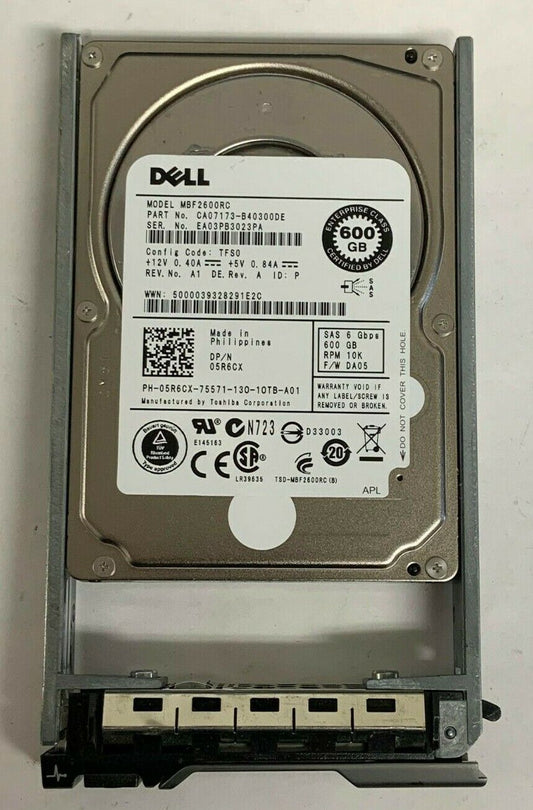 5R6CX Dell Original 600GB 10K RPM 6Gb/s 2.5" SAS Hard Drive MBF2600RC
