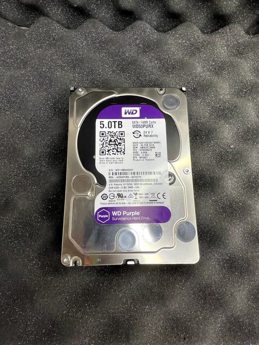 WD Purple WD50PURX  5TB 3.5" SATA Surveillance Hard Drive