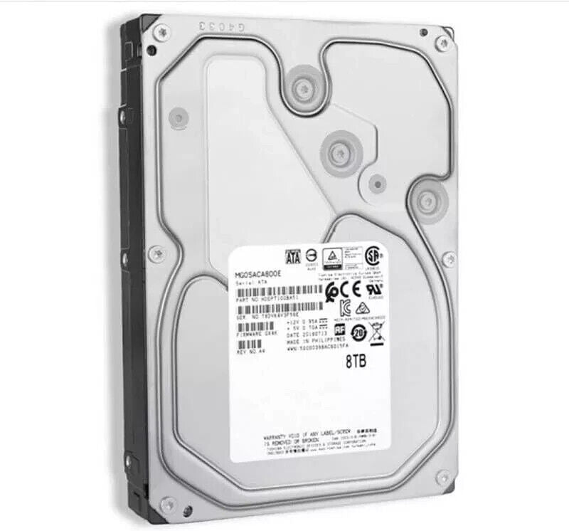 Toshiba Internal Hard Drive 7.2kRPM 8TB SATA III Hard Drive 6Gb/s MG05ACA800E