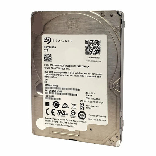 Seagate 5TB 2.5" Hard Drive ST5000LM000 BarraCuda Internal 5400RPM OEM