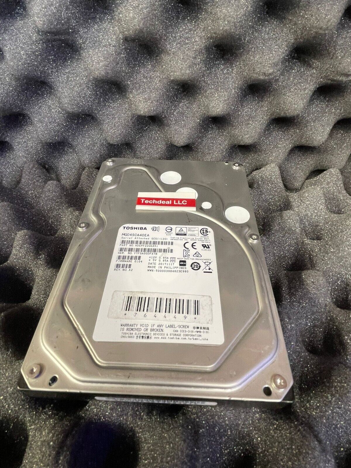 Toshiba 3.5" HARD DRIVE  MG04SCA40EA HDEPF22GDA51 4TB 7200rpm 128MB Desktop SAS
