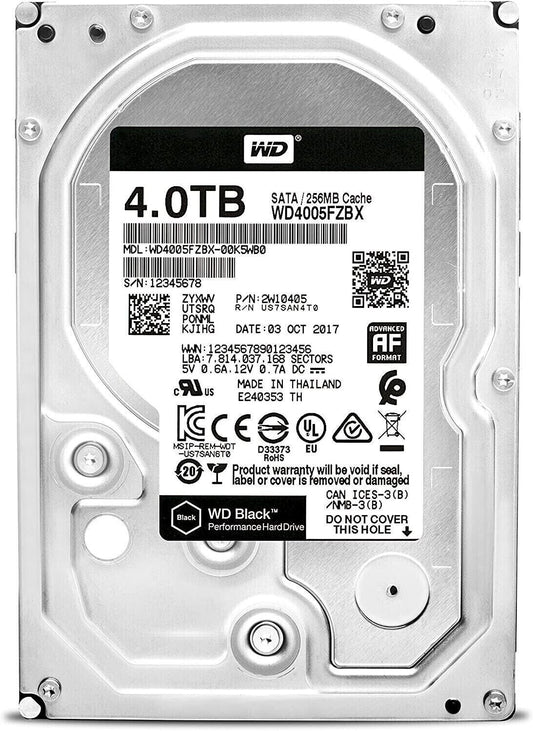 WD BLACK WD4005FZBX-00K5WB0 4TB SATA 3.5" hard drive HDD